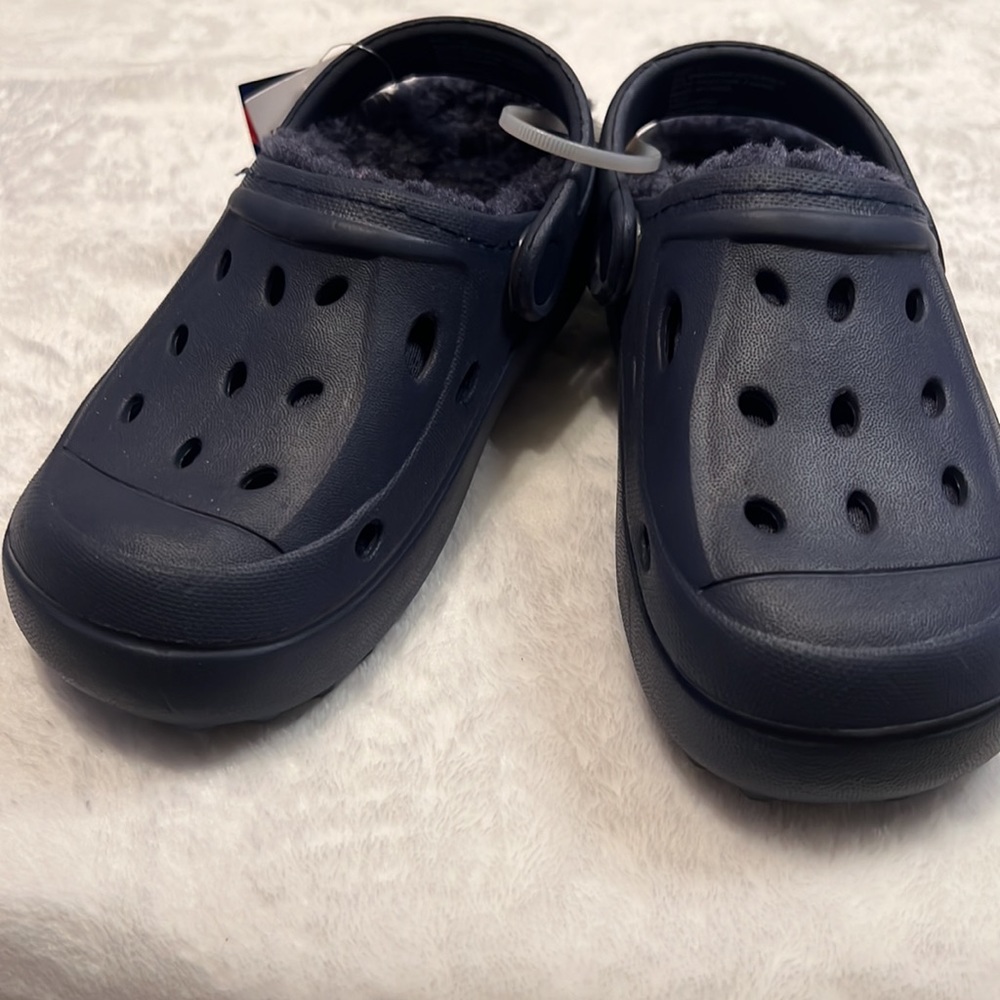 Toddlers Comfort Clogs With Faux Fur Lining| Size 10 | Dark Navy | Unisex | NWT
